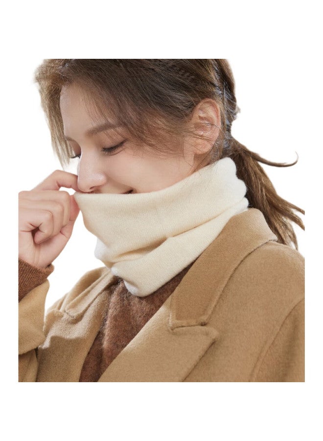 JIUMU Pure Wool Warm Neck Warmer For Women, Autumn And Winter Thickened Cold-Proof Neck Protection Scarf, Winter Wy147 - Image 1