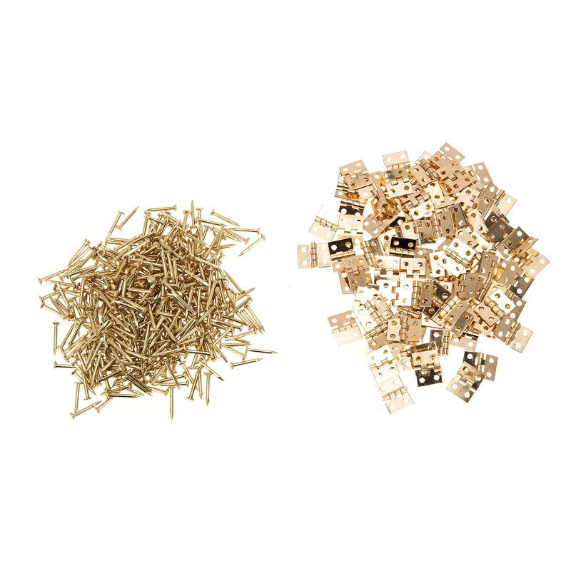 Mini Copper Hinges 100Pcs For Jewelry Boxes Micro Wooden Box Craft Hardware Accessories - Image 2