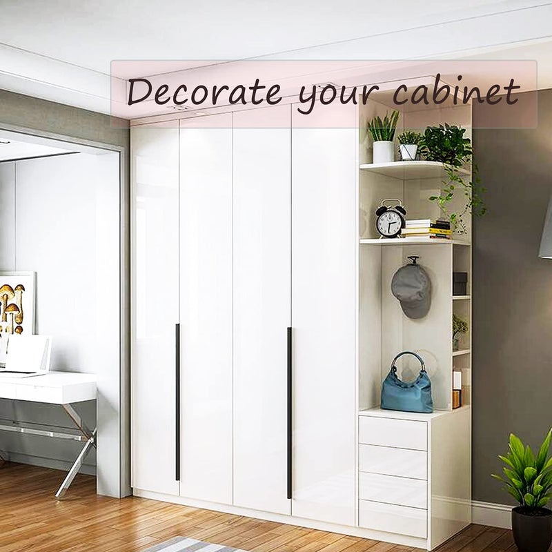WISDOM Wall Stickers Pure White Vinyl Wallpaper Renovation Furniture Decorative Film Waterproof Stickers for Kitchen Backsplash Home Decor Rolls (1 Feet x 4 Feet_2Pcs, White Glossy) - Image 2