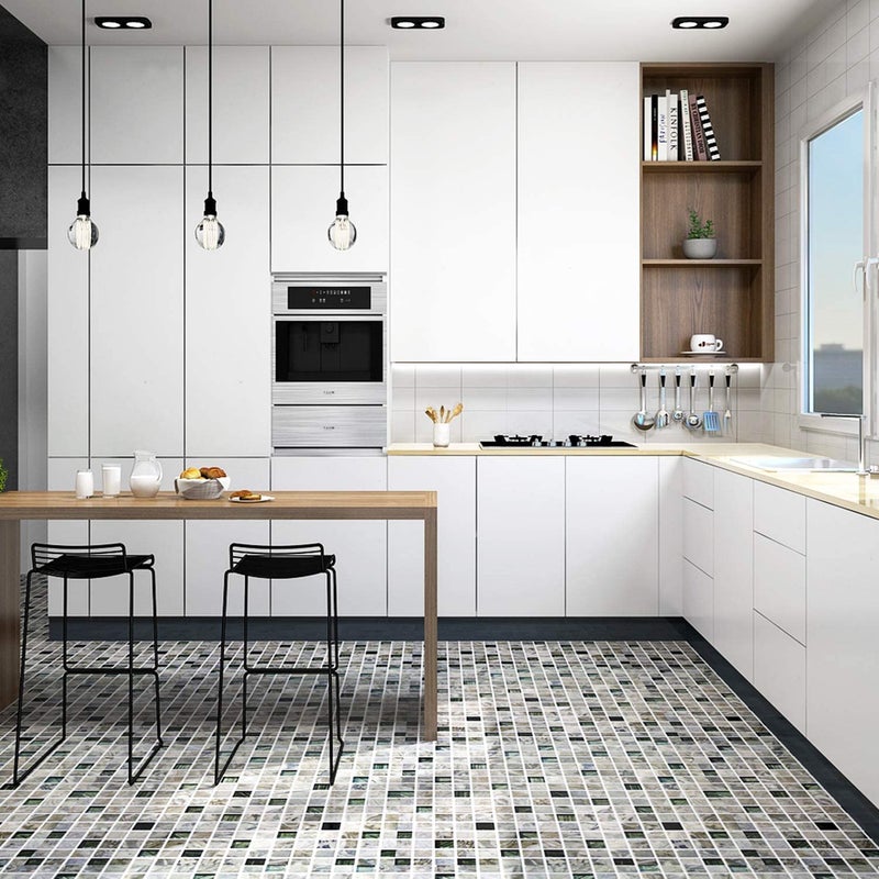 WISDOM Wall Stickers Pure White Vinyl Wallpaper Renovation Furniture Decorative Film Waterproof Stickers for Kitchen Backsplash Home Decor Rolls (1 Feet x 4 Feet_2Pcs, White Glossy) - Image 5