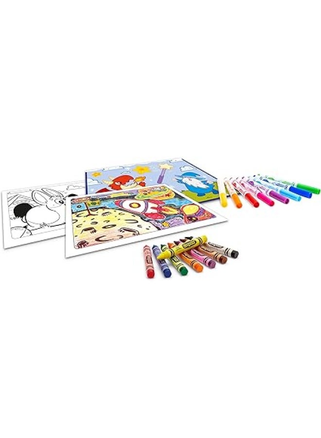 Crayola مجموعة المرح بالقوالب، نشاط إبداعي للأطفال مع أقلام التحديد وأقلام الشمع، للأطفال من 5 سنوات، 04-2952 - Image 4