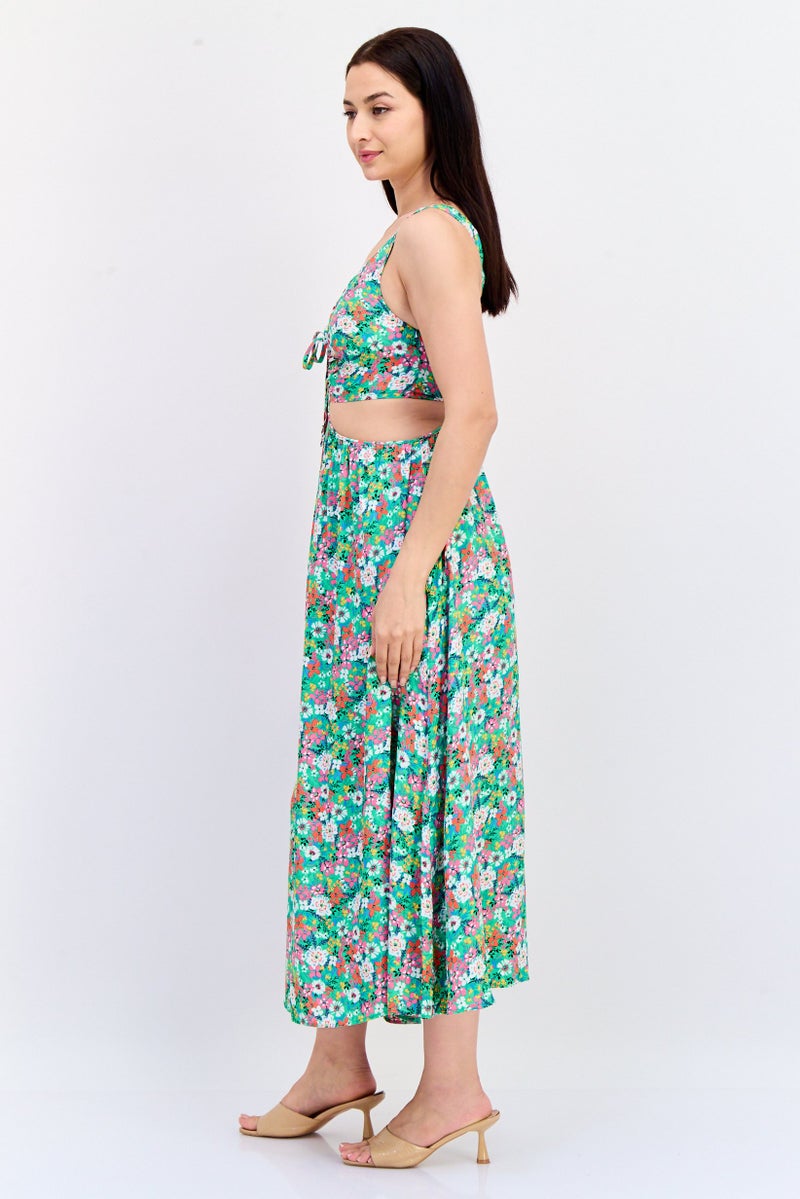 KOTON Women Allover Print Midi Dress, Multicolor - Image 4