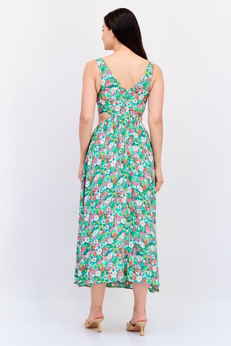 KOTON Women Allover Print Midi Dress, Multicolor - Image 3