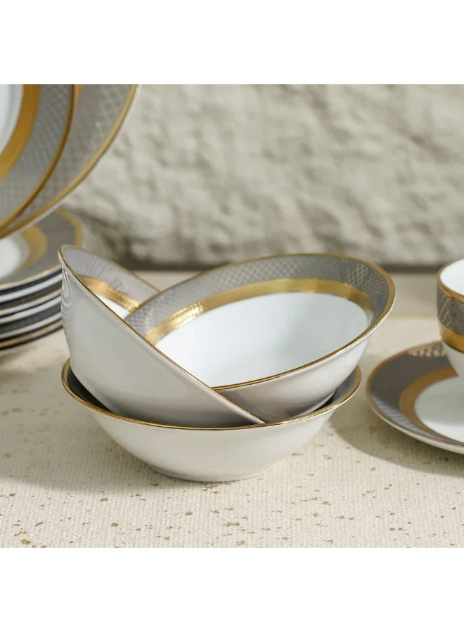دانوب هوم Royal Feast 44-Piece Premium Fine Porcelain Dinner Set – Elegant Tableware for 8 Persons – Luxury Dinnerware Set for Home, Parties, Events & Gifting