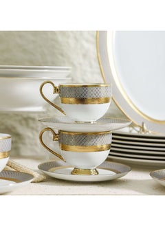 DANUBE HOME Royal Feast 44-Piece Premium Fine Porcelain Dinner Set – Elegant Tableware for 8 Persons – Luxury Dinnerware Set for Home, Parties, Events & Gifting  - Image 4