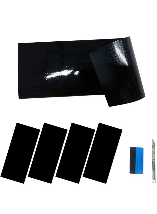 LZLRUN Compatible with Bowtie Logo Wrap Stickers Cut-Your-Own Emblem Overlay DIY Decals for Chevy (11.8 Inch x 4 Inch) (Gloss Black) - Image 2