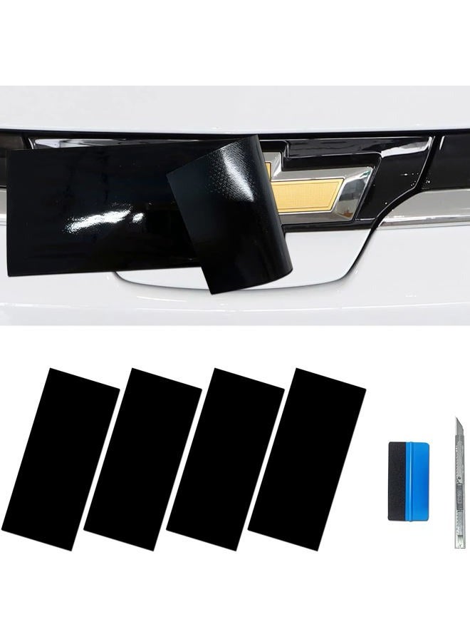 LZLRUN Compatible with Bowtie Logo Wrap Stickers Cut-Your-Own Emblem Overlay DIY Decals for Chevy (11.8 Inch x 4 Inch) (Gloss Black) - Image 3