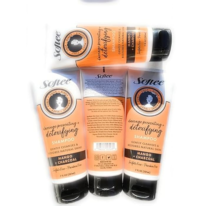 Softee Shampoo Mango + Charcoal (4 EA 7 oz) - Image 3