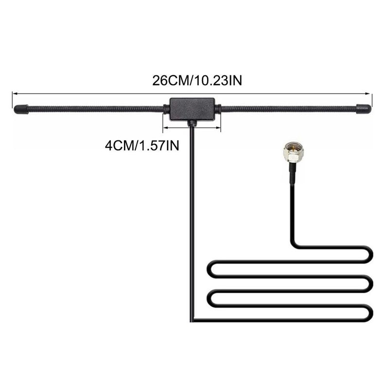 F-type ram's horn antenna, 75Ω, car FM TV radio, F-type female connector to TV 3.5mm mono. - Image 4