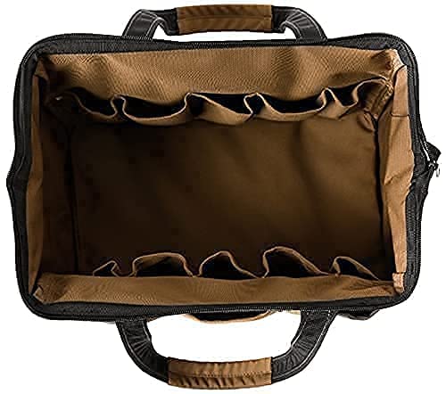 Coreflex 14 inch Wide-Mouth Tool Bag, Gear Bag, Multiple Purpose - for Plumbers, Electricians, Handymen also good for daily use, office use and camping. (Tan) - Image 4