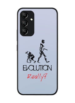 Rugged Black edge case for Samsung Galaxy A34 5G Slim fit Soft Case Flexible Rubber Edges Anti Drop TPU Gel Thin Cover - Evolution Really (Blue)