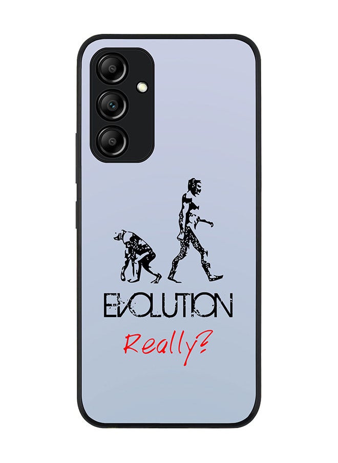 Stylizedd - Rugged Black edge case for Samsung Galaxy A34 5G Slim fit Soft Case Flexible Rubber Edges Anti Drop TPU Gel Thin Cover - Evolution Really (Blue) - Image 1