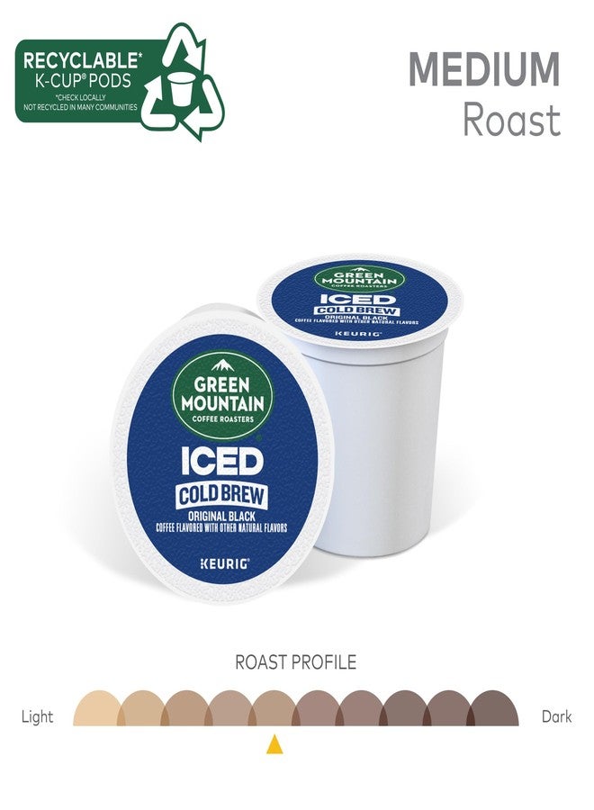 Green Mountain Coffee Roasters قهوة جرين ماونتن كوفي روستر الأصلية المثلجة السوداء الباردة، كبسولات كيوريج كي-كاب للاستخدام الفردي، علبة تحتوي على 20 كبسولة - Image 4