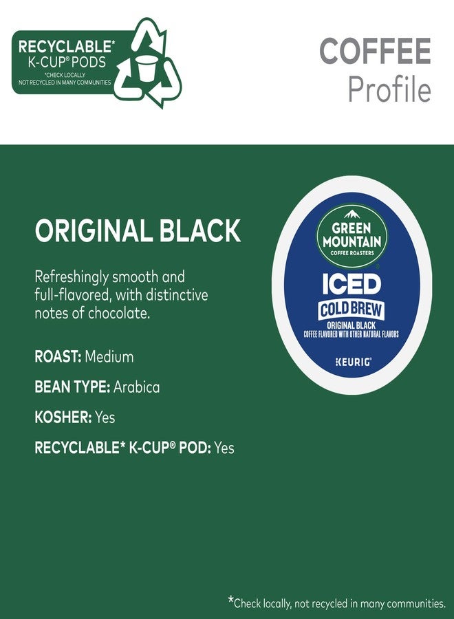 Green Mountain Coffee Roasters قهوة جرين ماونتن كوفي روستر الأصلية المثلجة السوداء الباردة، كبسولات كيوريج كي-كاب للاستخدام الفردي، علبة تحتوي على 20 كبسولة - Image 3