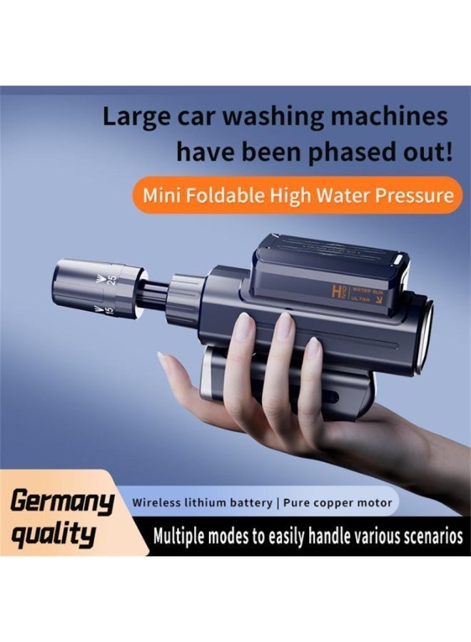 BlueFire Powerful X9 Portable Cordless Pressure Washer 300 PSI – Silent Foldable Rechargeable Car Wash Jet Spray Gun with 5-in-1 Multi-Function Nozzle, 4000mAh Battery, Type-C Charging Cable, Foam Pot, 5M Hose, High-Pressure Power Washer Kit for Car, Bike, Garden, Home & Outdoor Cleaning - Image 2