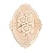 MUXSAM MUXSAM 1-Pack Furniture Onlay Appliques, 13x9cm/5.12"x3.54", Wood Carved Rose Pattern for Door Cabinet Dresser Center - Image 2