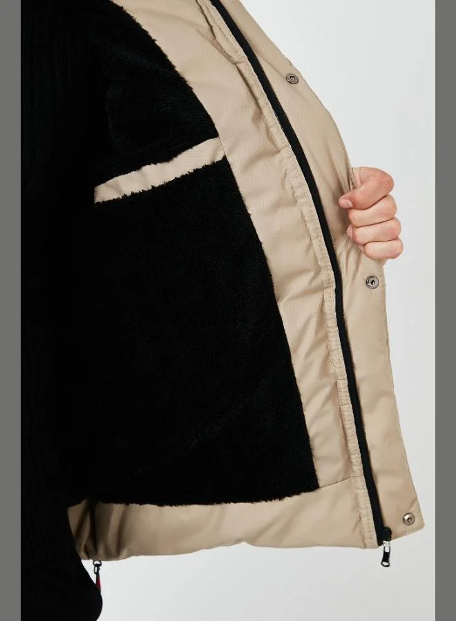 Buratti  Buratti Slim Fit Faux Fur Plush Lined Detachable Hooded Puffer Coat Men's COAT 5761080 B for Men | Best Price UAE