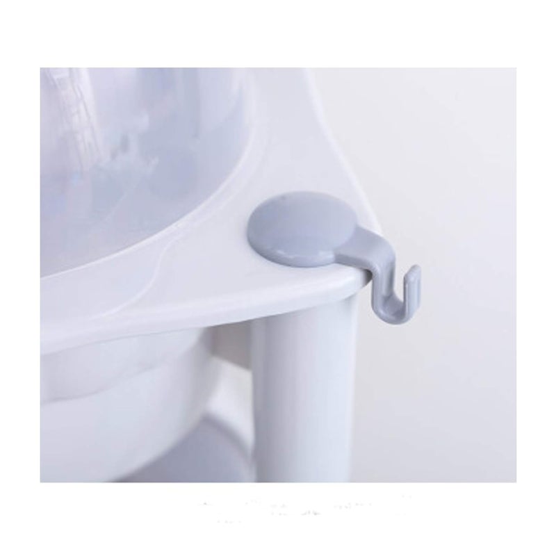 Krevia PVC 3 Layer Polished Plastic Storage Organizer Rack Shelf Color May Vary - Image 4