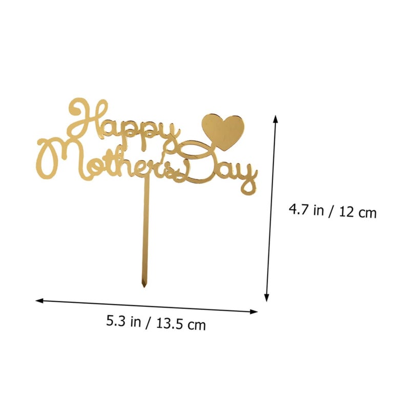 10Pcs Gold And Rose Gold Heart Cake Picks Mothers Day Party Decorations - Image 3