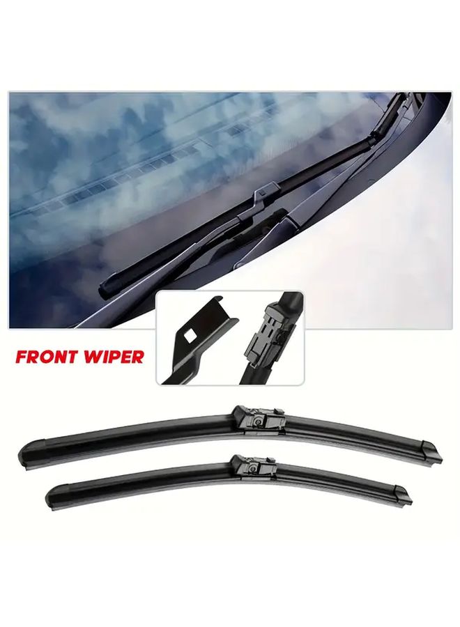 Frameless Front And Rear Wiper Blades Set 3pcs For VW Tiguan MK1 24 21 13 Inch - Image 2