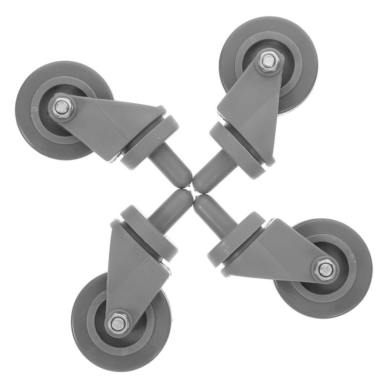 4Pcs Heavy Duty Threaded Stem Caster Wheels Stainless Steel Spring Loaded for Furniture - Image 1