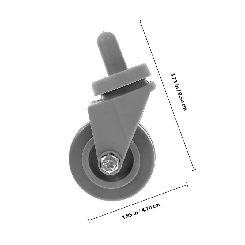 4Pcs Heavy Duty Threaded Stem Caster Wheels Stainless Steel Spring Loaded for Furniture - Image 3