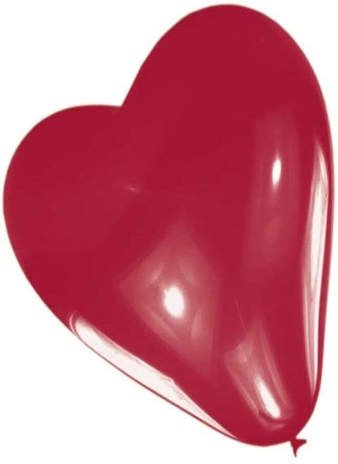 Amscan - Amscan 12 Inch Heart Balloons - Red - Image 1