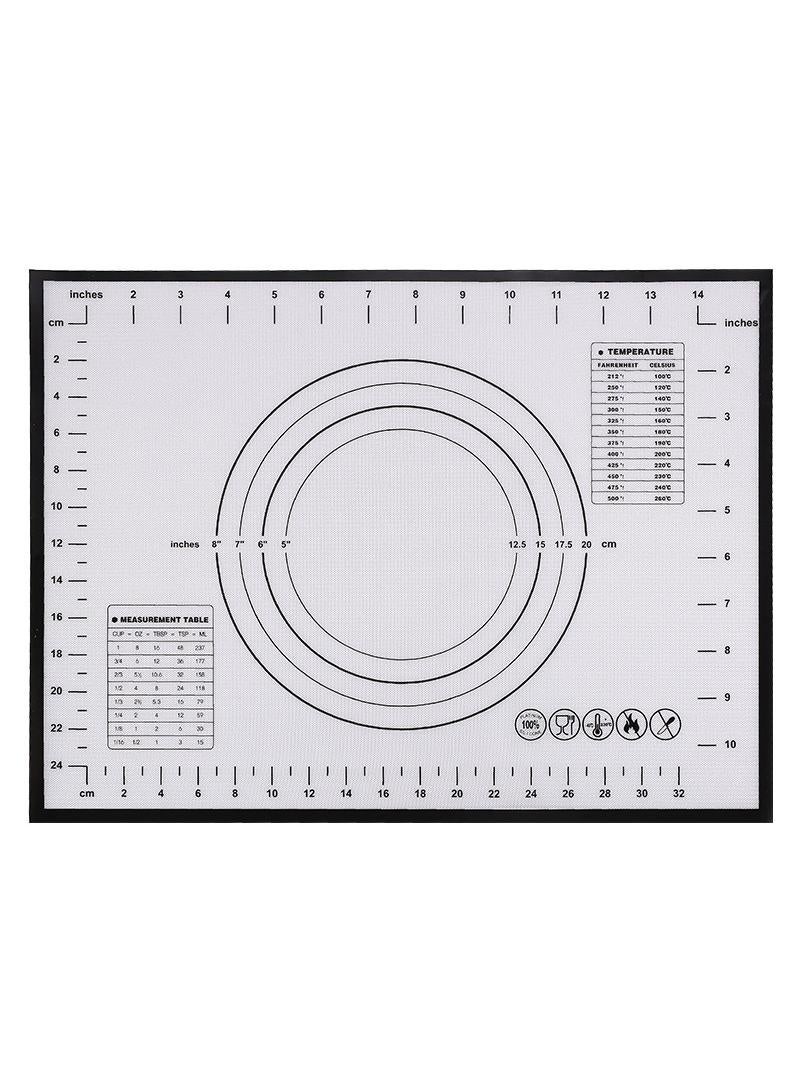 Bluejw حصيرة الخبز السيليكون غير لاصقة 20" × 28" حصيرة الطبخ، حصيرة العجين السيليكون السميكة غير اللاصقة مع قياس حصيرة لف العجين حصيرة البيتزا الكبيرة غير المنزلقة للطبخ  - Image 1
