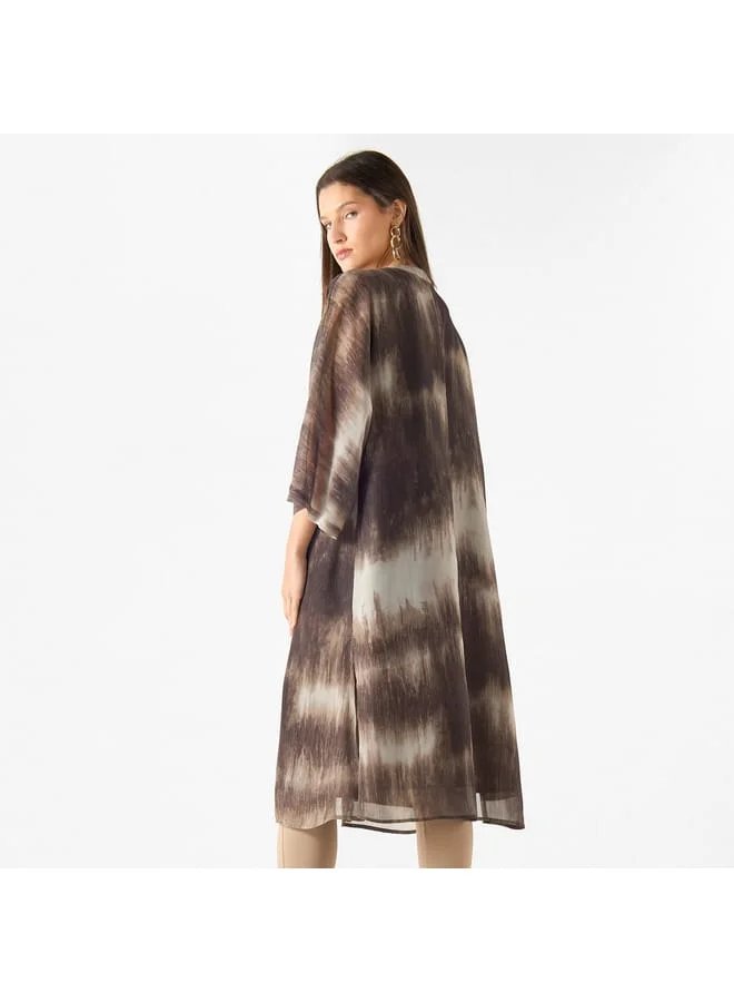 Iconic Iconic Printed Open Front Kimono Shrug