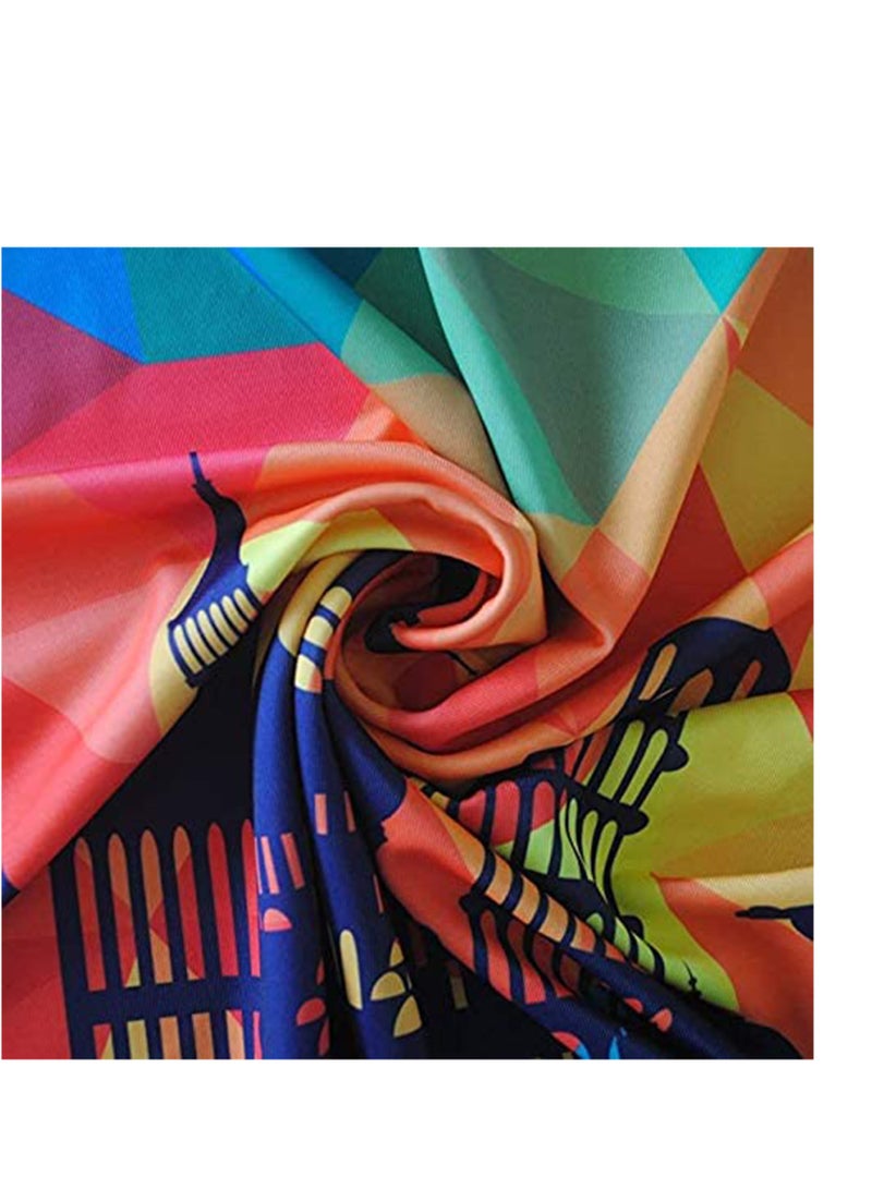 SYOSI Explore Land Travel Luggage Cover Trolley Case Protective Cover Fits 27 Inch Luggage Modern City, M 23 27 inch luggage - Image 3