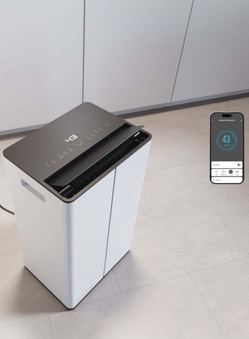 ستادلر جهاز إزالة الرطوبة وتنقية الهواء Stadler Form Lukas Pro تصميم سويسري 2 في 1 بسعة 50 لتر يوميًا للمنزل أو المكتب حتى 175 متر مربع تحكم عبر WiFi تشغيل هادئ تجفيف الملابس قفل الطفل تصريف متعدد الاستخدامات ضمان 5 سنوات دعم محلي - Image 2