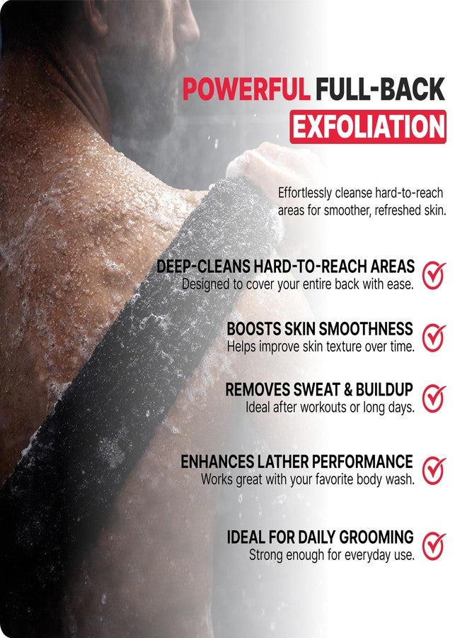 BLKSMITH 2-Pack Exfoliating Fiber Towels for Men - Perfect for Bath & Shower, Designed for Deep Clean & Skin Care - Image 4