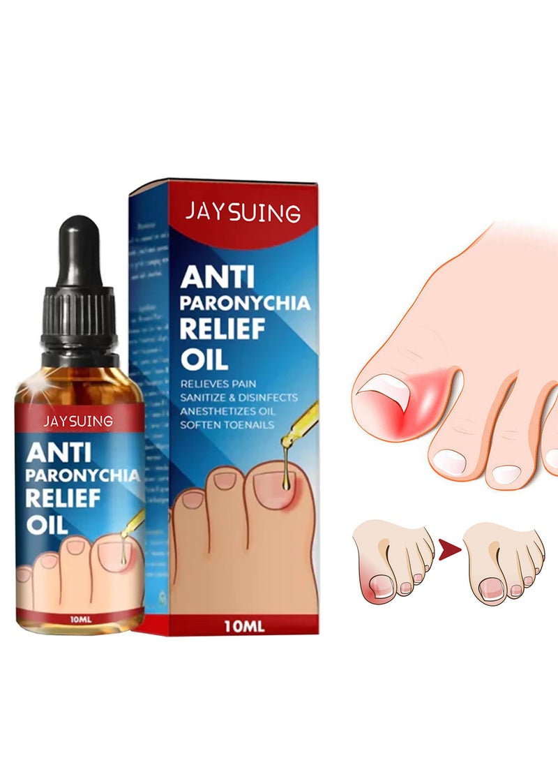 Jaysuing - Anti Paronychia Relief Oil Effective Best Nail Repair Solution Ingrown Toenail Treatment Pain Relief Oil for Damaged Thick and Discoloration Nail for Toenail Care - Image 1