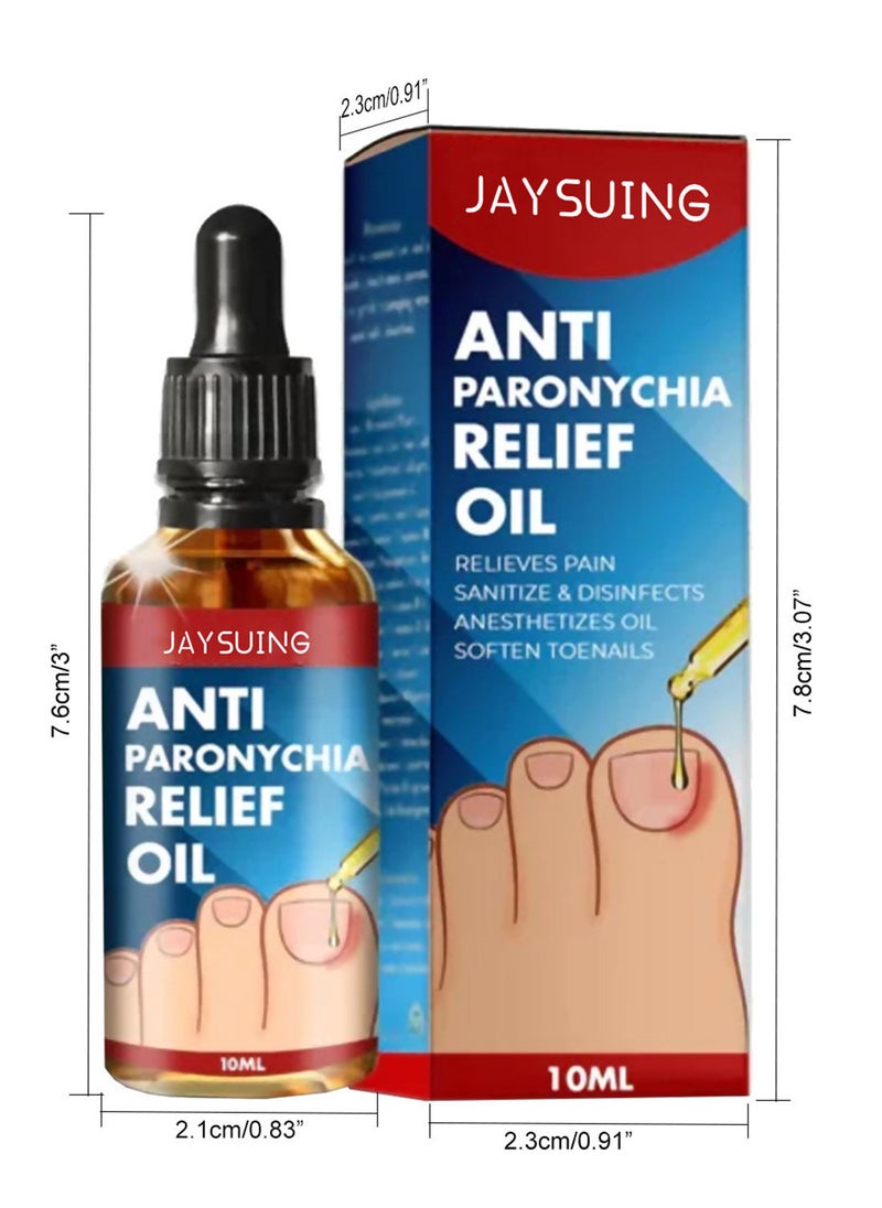 Jaysuing - Anti Paronychia Relief Oil Effective Best Nail Repair Solution Ingrown Toenail Treatment Pain Relief Oil for Damaged Thick and Discoloration Nail for Toenail Care - Image 1