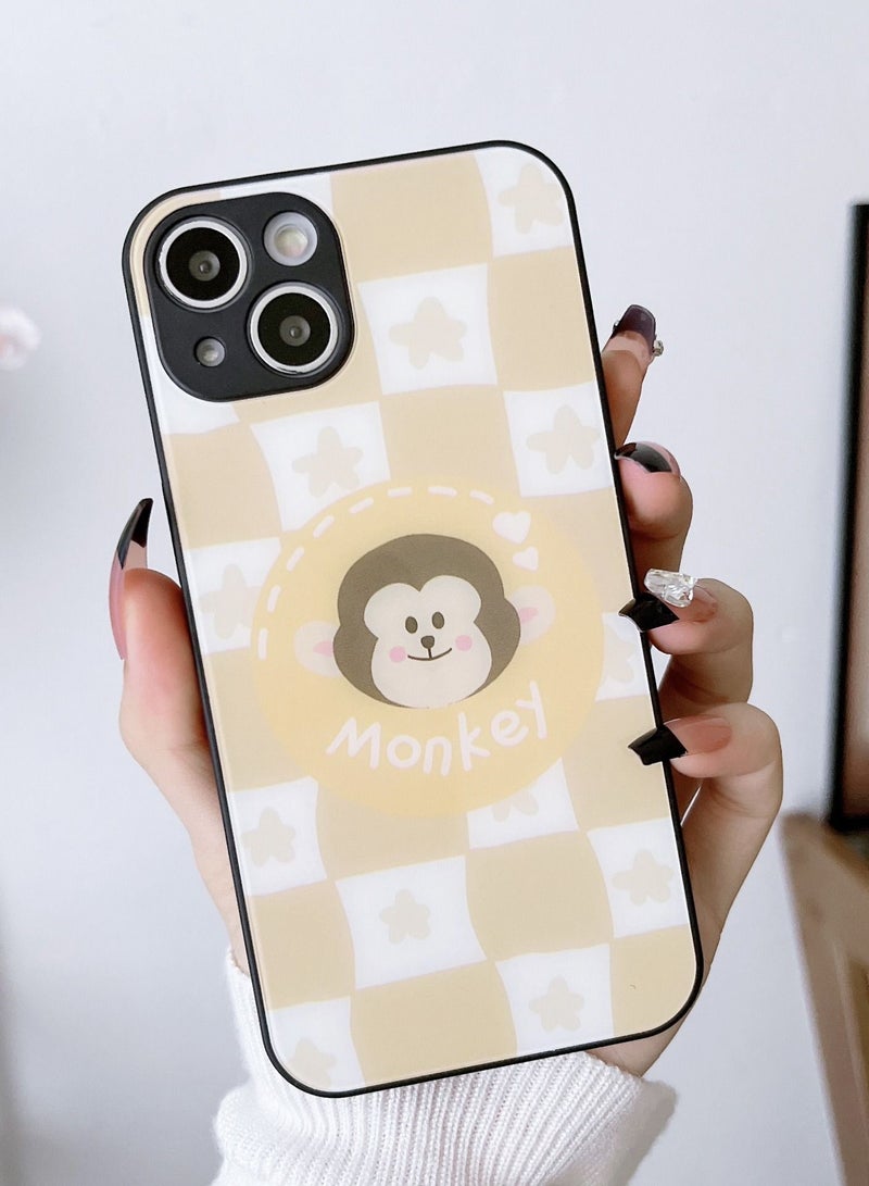 Loquat Back Cover Printed Glass Protective Mobile Phone Case for iPhone