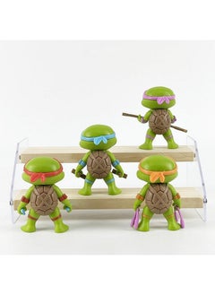 Blue Aura Blue Aura Ninja Turtle Action Figures Set of 4 Toy Figurines PVC Multicolour Height -8CM | Ninja Turtle ML  - Image 4