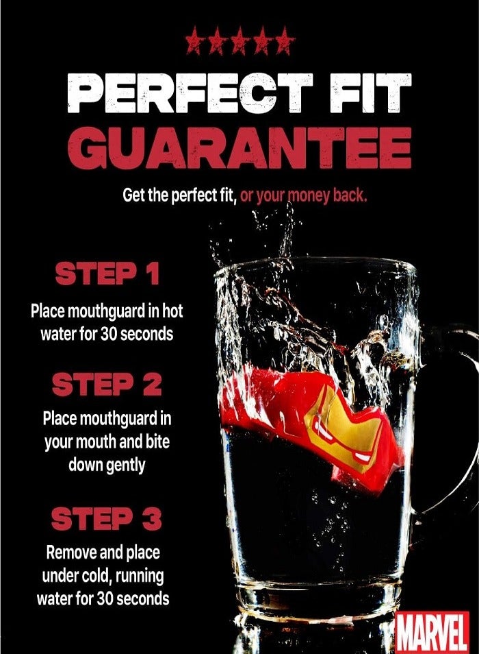MARVEL Iron Man mouthguard Junior, Full contact for all sports including rugby, martial arts, boxing, ice hockey and all contact sports - Image 4