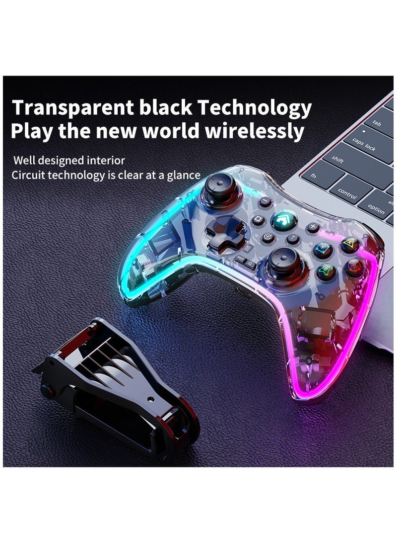Wireless Controller Bluetooth For Sony PlayStation 4 Multiple Connections Compatible With PS3 PS4 PS5 Switch PC Android IOS And Other Platforms RGB Ambient Light Controller - Image 3