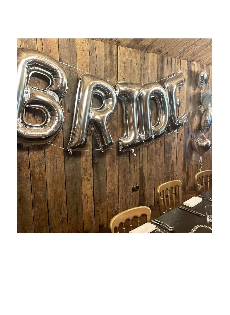 Party with Emma Silver Letter A to Z Balloons 32 inch Large Alphabet Balloons Silver Helium Foil Letter Balloon Banner for Birthday Party Anniversary Wedding Decoration (Silver-Q)  - Image 2