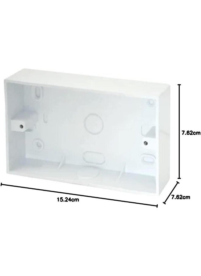 Biella Biella Heavy Duty PVC Electrical Junction Box for Switch or Double Socket White (6x3)  - Image 2