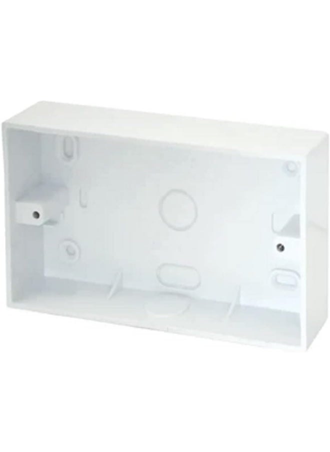 Biella Biella Heavy Duty PVC Electrical Junction Box for Switch or Double Socket White (6x3)  - Image 1