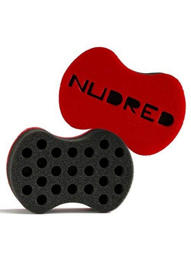 NuDred Hair Sponge For Black Men/Women Hair Twisting Sponge/Twist And Curl Sponge Brush Barber Curling Care Tool Brushes For Afro Curly Styling Dreads Curls & Coils Large Holes (Red) - Image 4