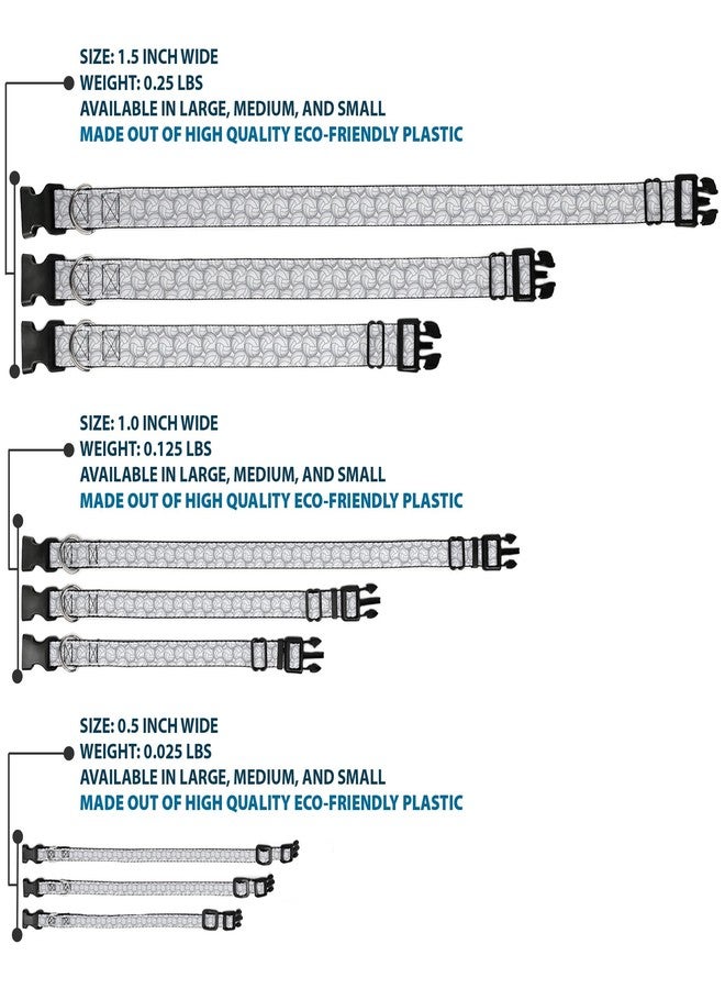 Buckle Down Buckle-Down Dog Collar Plastic Clip Volleyballs Stacked 15 to 26 Inches 1.0 Inch Wide - Image 3
