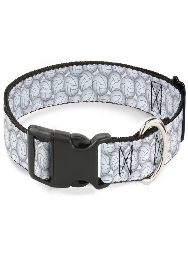 Buckle Down Buckle-Down Dog Collar Plastic Clip Volleyballs Stacked 15 to 26 Inches 1.0 Inch Wide - Image 1