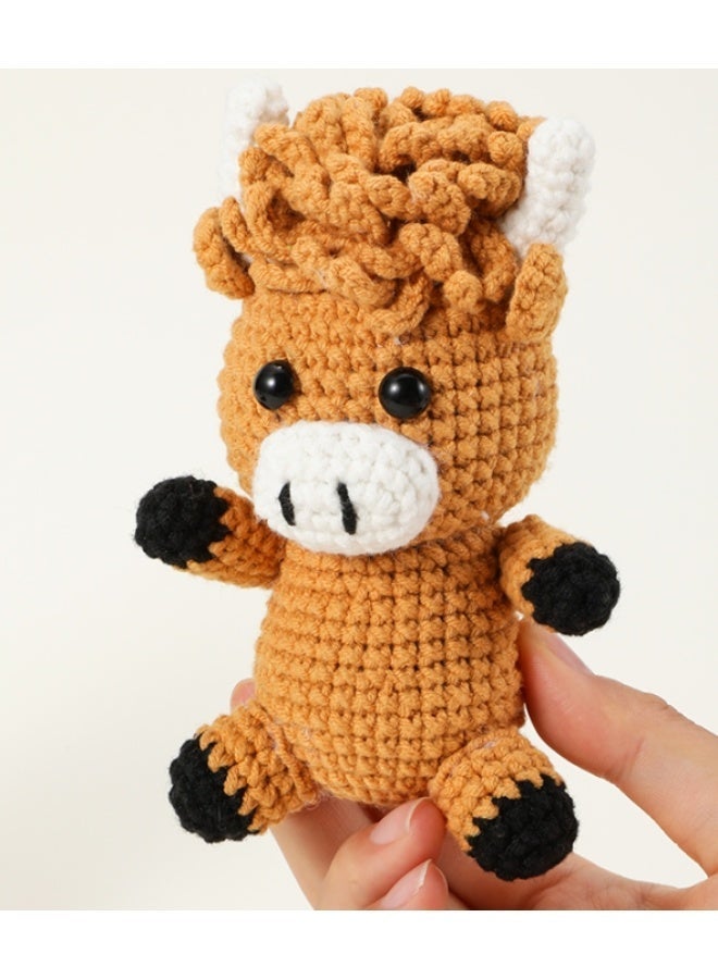 Crochet Kit Cow Crochet Set for Beginners, Complete Crochet Set with Step-by-Step Video Tutorials, Ideal DIY Gift for Adults and Craft Lovers - Image 1