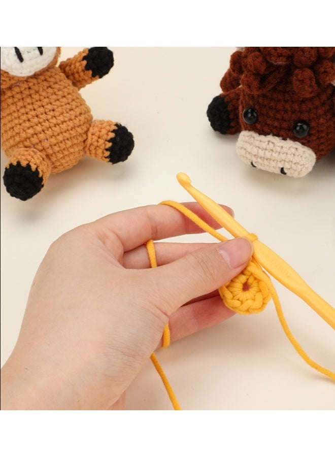 Crochet Kit Cow Crochet Set for Beginners, Complete Crochet Set with Step-by-Step Video Tutorials, Ideal DIY Gift for Adults and Craft Lovers - Image 3