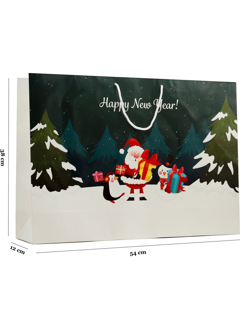 Repro Design New Year Themed 54X38 cm Happy New Year Printed Cardboard Bag 1 Piece  - Image 2