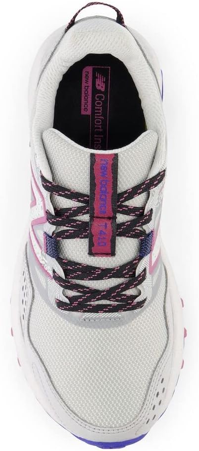 New Balance Women's 410 V8 Trail Running Shoe - Grey Matter/Marine Blue/Scorpio - Image 5