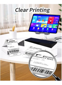 phomemo 4x6 Thermal Direct Shipping Label, 4''x 6'' Fan-Fold Labels, Compatible with Rollo, MUNBYN, Zebra, Fargo Label Printer, 1 Pack of 500 Labels (White)  - Image 5
