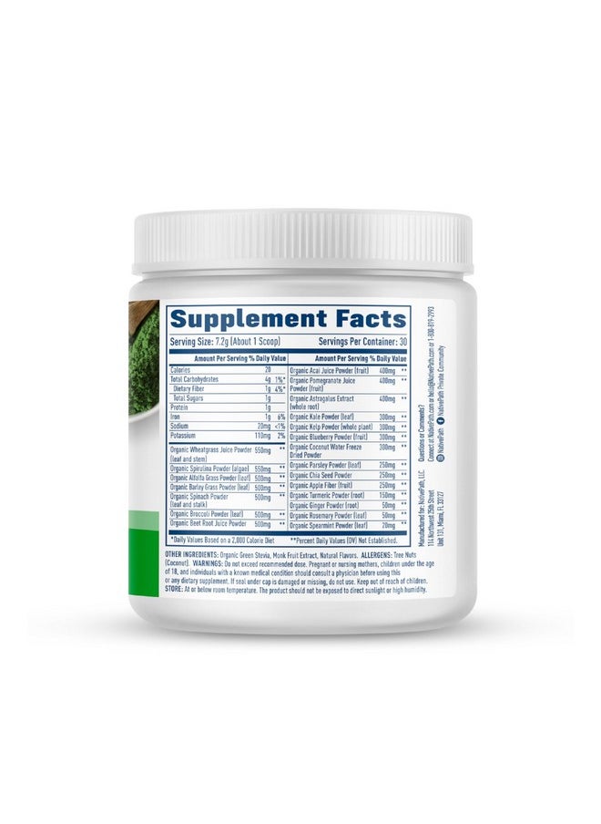 NativePath NativePath Native Greens Superfood Powder - Daily Super Greens Powder with Organic Greens and Superfoods to Support Detox, Thyroid, and Gut Health for Energy and Positive Body Changes, 30 Servings  - Image 3